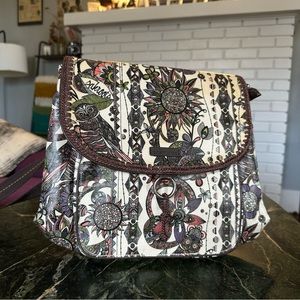 Sakroots Women's Olympic Convertible Backpack -  Owl and Floral Print